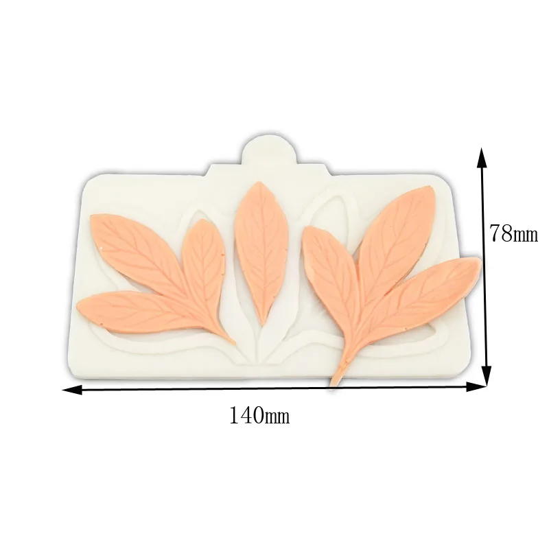 LY-0168-New силиконовая форма в виде листка украшение для свадебного торта fondant mold Diy