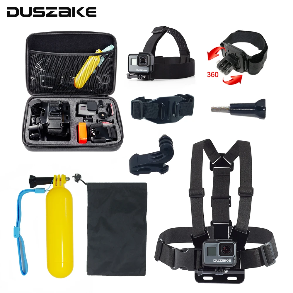 DUSZAKE DG30 крепление набор для Gopro аксессуары сумка Go pro Hero 5 комплект ремень Pro 6 Xiaomi Yi 4