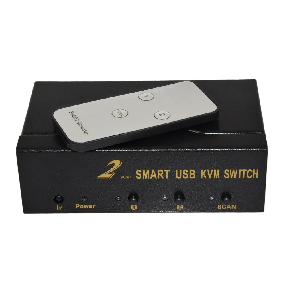 USB Kvm переключатель VGA сплиттер Schalter адаптер Drucker Verbinden Tastatur Maus 2 шт. Verwenden 1 монитор с