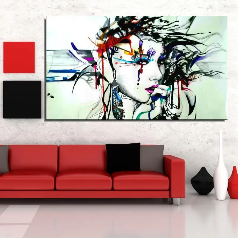 Картина абстрактный Рисунок маслом на холсте домашний Декор без рамки искусство