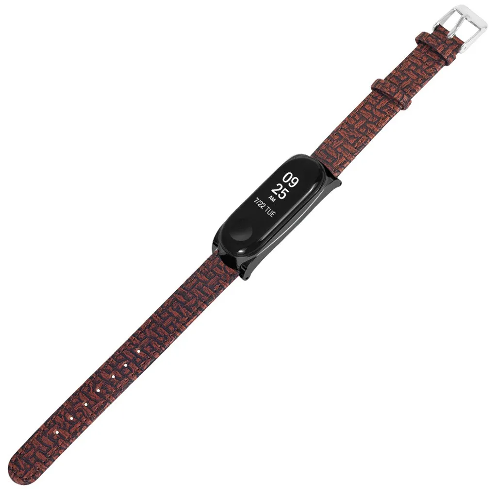 Кожаный ремешок с тканым узором для Xaio mi Band 3, сменный ремешок на запястье Xao mi Xio mi Xiao mi band bnad3, ремешок на запястье