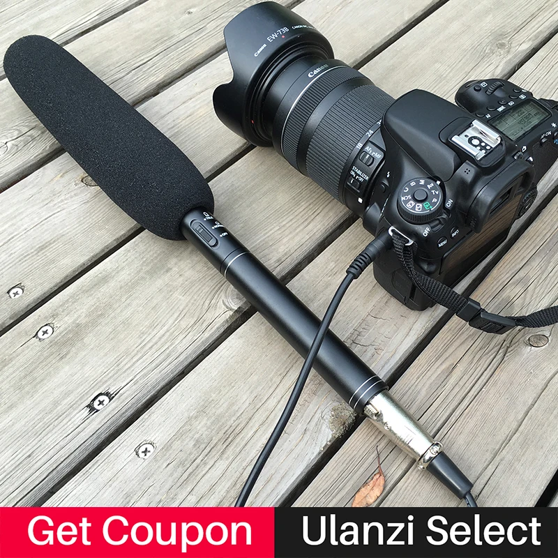 Ulanzi длинный Stick дробовик медиа конденсаторный микрофон для интервью microfone Canon Nikon