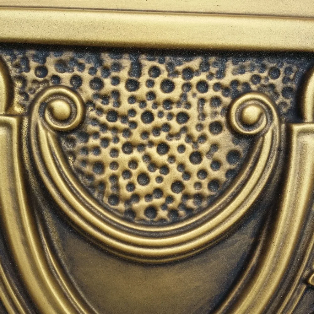 PL11 Old faux paint finishes 3D PVC ceiling tiles antique brass cafe club pub interior roof decor panels 10tiles/lot | Дом и сад