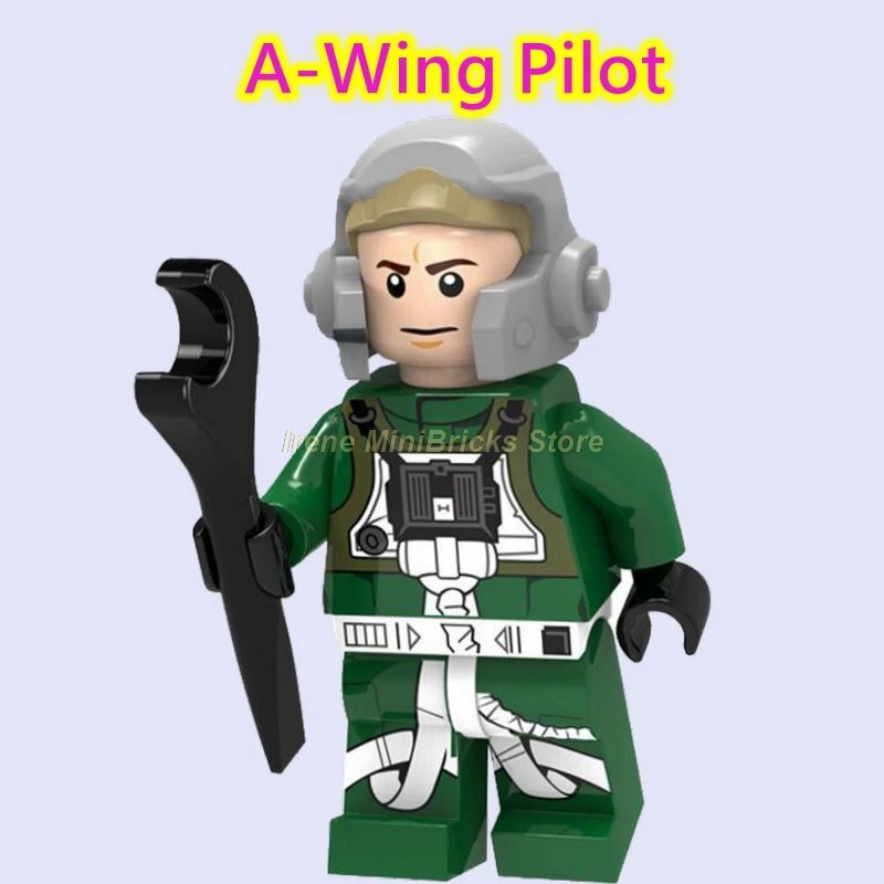 A-Wing Pilot Звездные Войны Изгой Один Jyn Cassian Andor K2SO StarWars Obi Wan Kenbobi первый заказ игрушки для детей звездные войны строительные блоки - Цвет: A-Wing Pilot