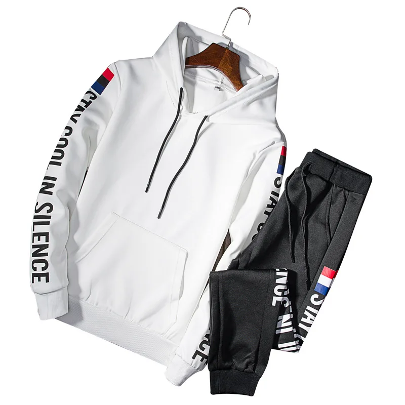 Мужские спортивные костюмы комплект одежды хлопковая повседневная спортивная