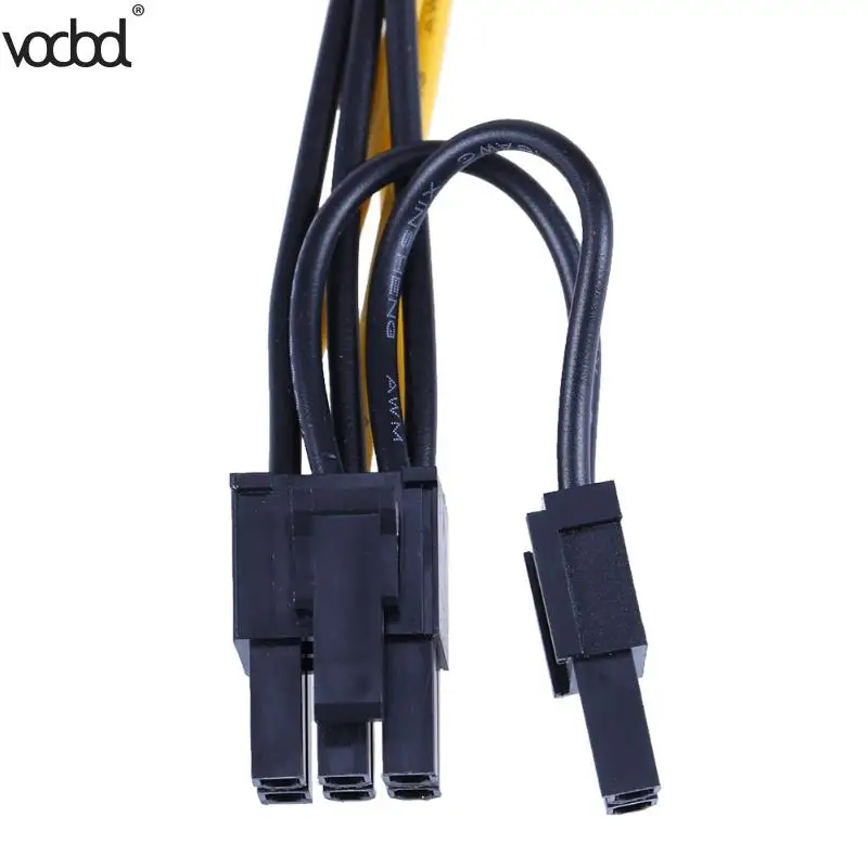 8 (6 + 2) Pin CPU Molex PC блок питания 20 см 6 pin к 2 PCI e Express графическая карта контактный