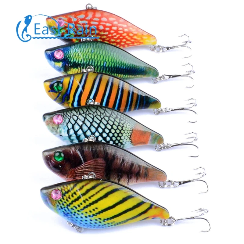 

East Rain 7cm 12.5g Painted All Range Bait Freshwater Saltwater Fishing Lure Sinking VIB Artificial Hard Bait Free Shipping