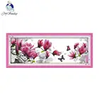 Набор для вышивки Joy Sunday сделай сам, точная печать, цветок магнолии, ручная работа, Набор для вышивки крестиком, декор для вышивания крестиком