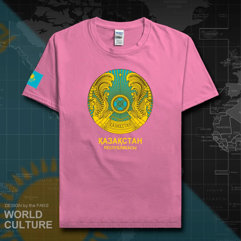 Казахстан Мужская футболка 2018 футболки этнические хлопковые одежда для собраний
