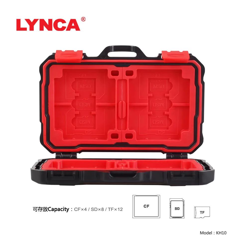 LYNCA Large Waterproof 24 Slots Memory Card Carrying Cases Anti-shock Holder Storage SD SDHC SDXC and Micro TF Cards |