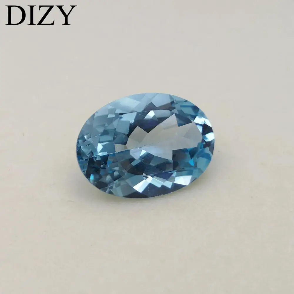 DIZY Небесно-Голубой топаз овальной граненой огранки 13*18 мм 14.5Cts натуральный