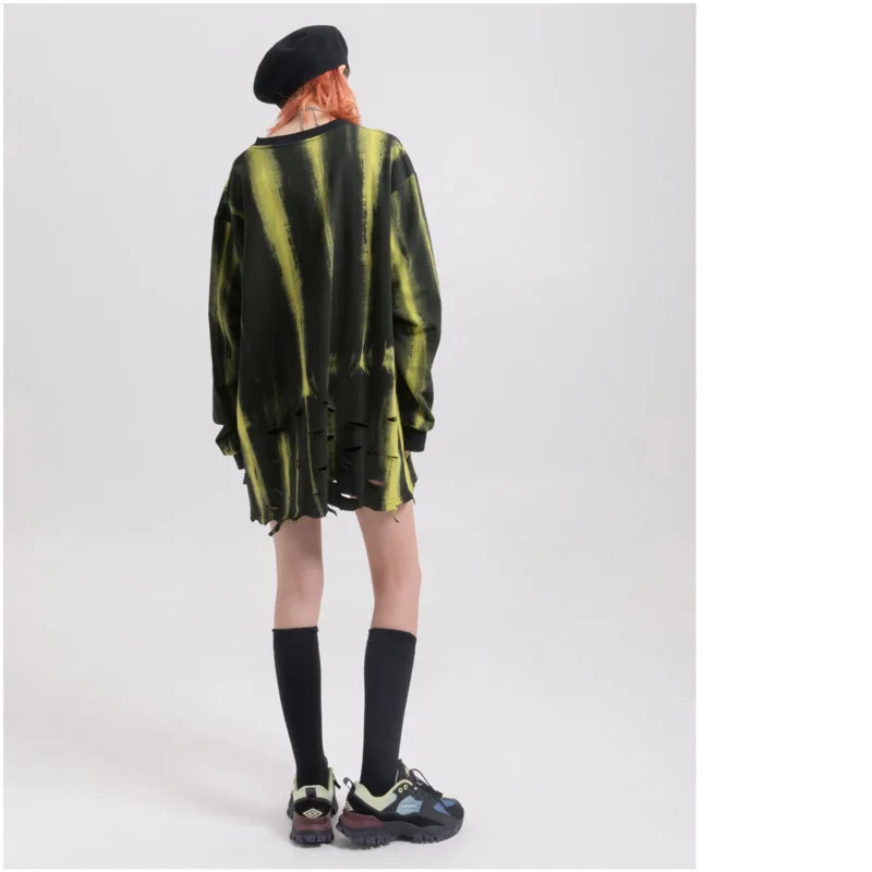 Новинка 2019 года сезон весна-осень популярно среди молодежи Свободный пуловер с