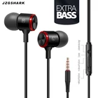 Наушники-вкладыши для телефона, металлические наушники с шумоподавлением, стерео, музыка, спорт, бег, HiFi наушники с микрофоном для MP3, ПК 5, бесплатная доставка