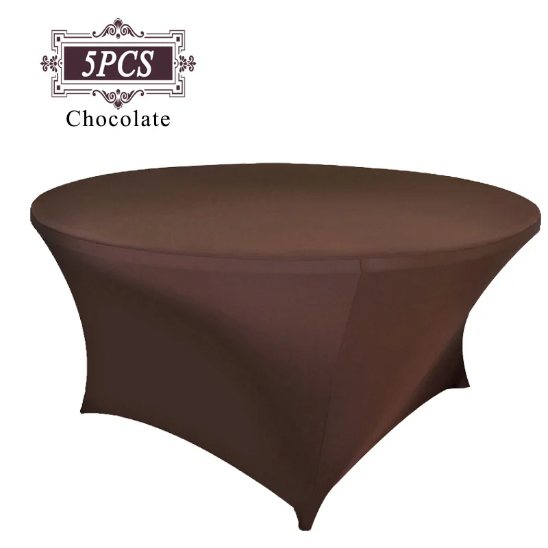 Бесплатная доставка 5 шт. круглая белая приталенная скатерть Универсальный