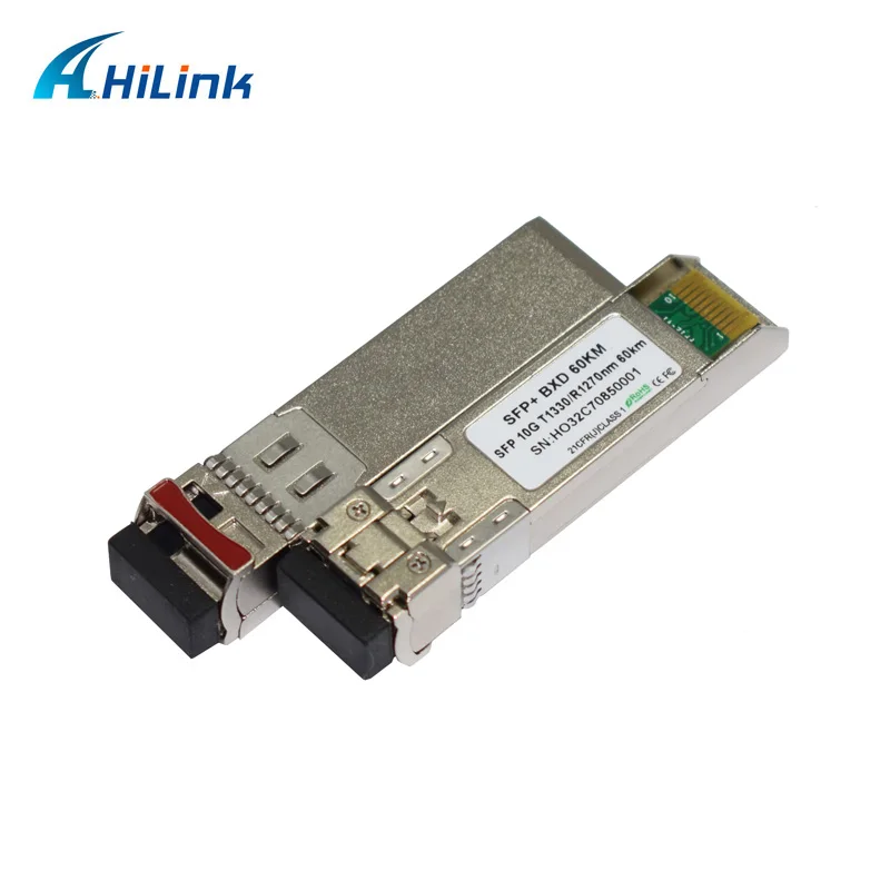 Бесплатная доставка! GBIC приемопередатчик с одним волокном WDM 10G BIDI SFP + 60 км 1270/1330nm LC