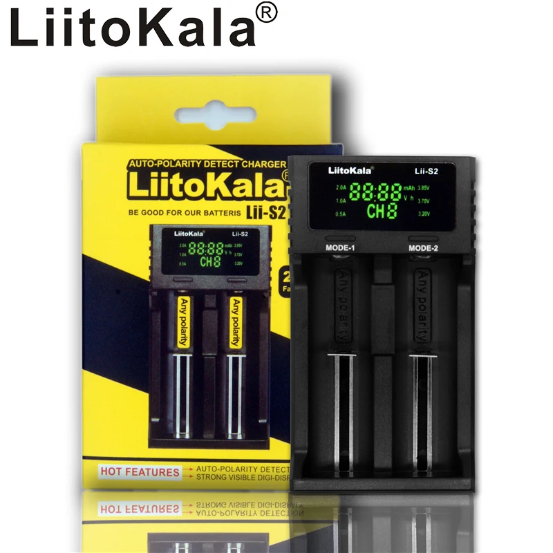 Зарядное устройство Liitokala для литиевых батарей с автоматическим обнаружением