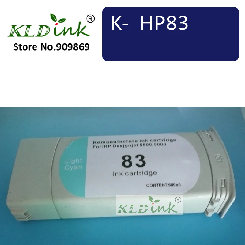 KLDINK HP83 C4944A светильник голубой УФ повторно изготовленный струйный картридж|inkjet