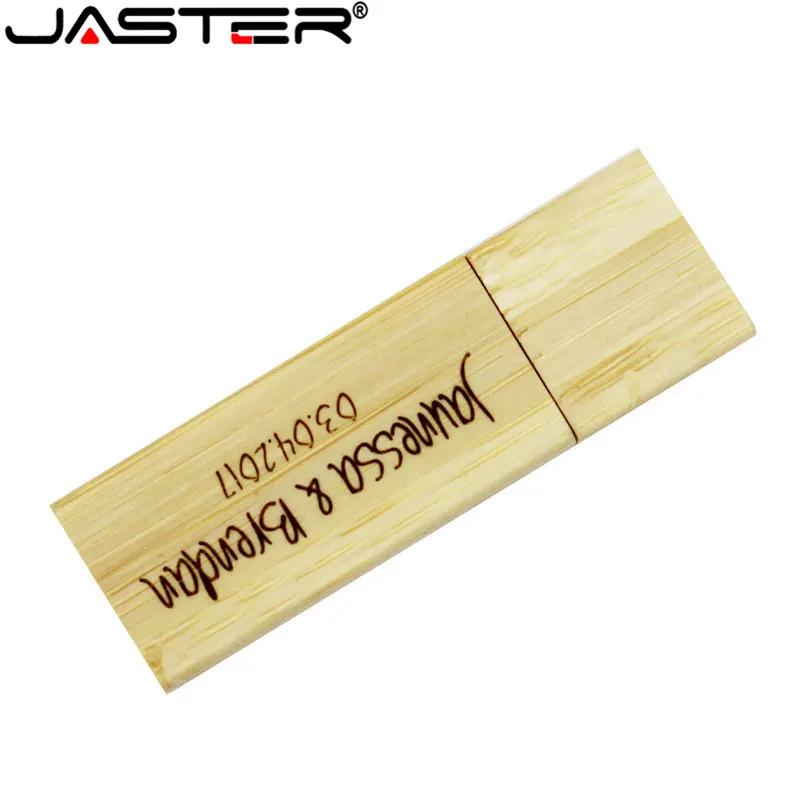 Оригинальный логотип Jaster nutural деревянный batten usb флэш накопитель флешки 4 ГБ 8 16 32