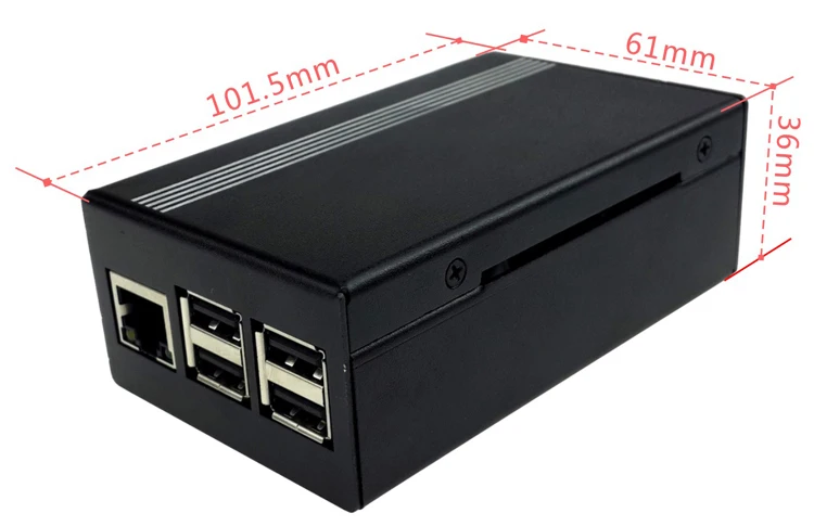 Черный алюминиевый чехол с вентилятором охлаждения для Raspberry Pi 3 совместимый 2 B + |