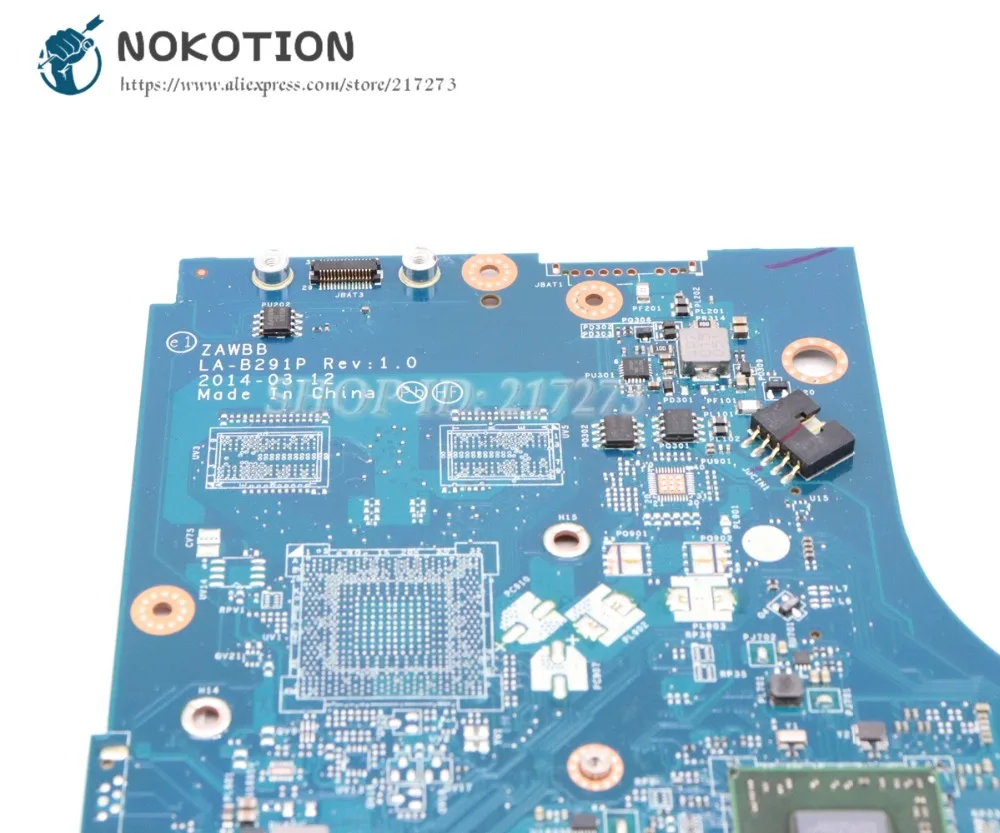 NOKOTION для Lenovo Ideapad N50-45 B50-45 материнская плата ноутбука ZAWBB LA-B291P 5B20G36755 основная с