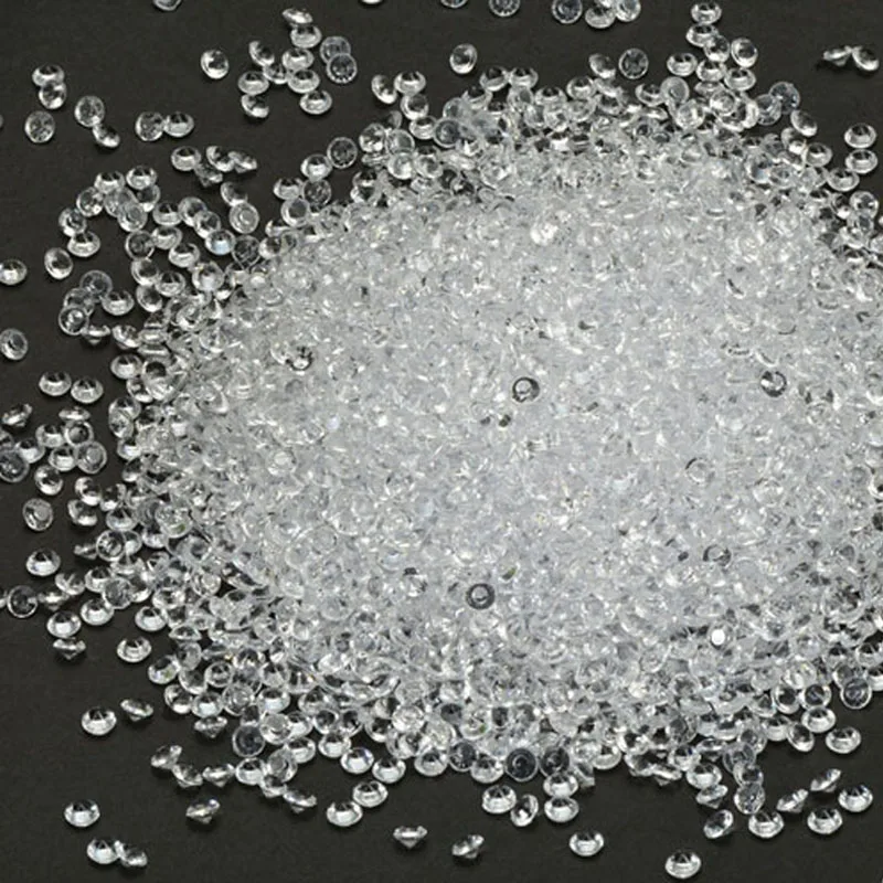 3mm 10000pc Diamond Crystal Wedding Anniversary Party Table Scatters Confetti Birthday Festival Rhinestone Acrylic Glasses Beads | Дом и сад