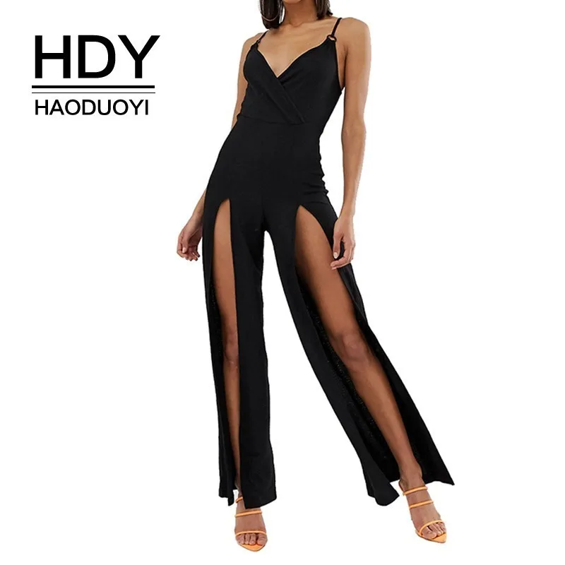 Женское кольцо HDY Haoduoyi черное облегающее с лямками спереди 2019 | Женская одежда