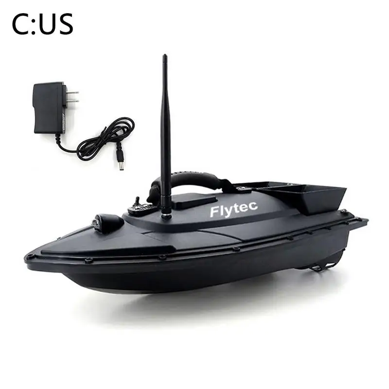 Black US Flytec рыболовный инструмент Смарт RC приманка лодка игрушка цифровая автоматическая Частотная Модуляция Дистанционное радиоуправление устройство рыболокаторы игрушки - Цвет: Black US