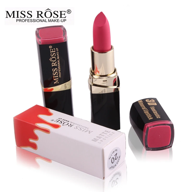 Губная помада Miss Rose матовый 24 цвета матовая бархатная красивая губная с красными