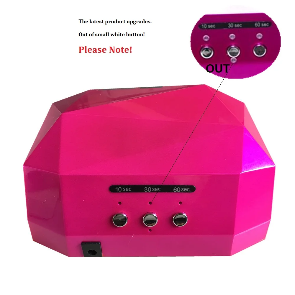 УФ лампа для сушки гель лака 36 Вт светодиодная ногтей ромбовидная маникюра Гель