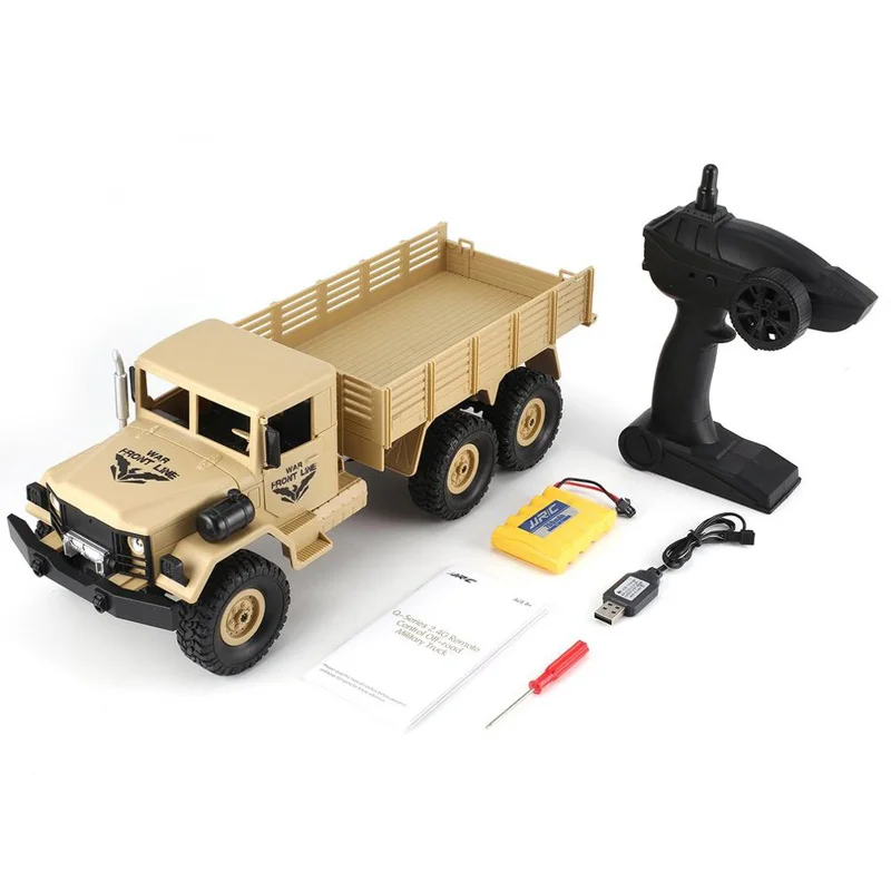 JJRC Q63 Радиоуправляемый автомобиль военный грузовик радиоустановка 6WD гусеничный