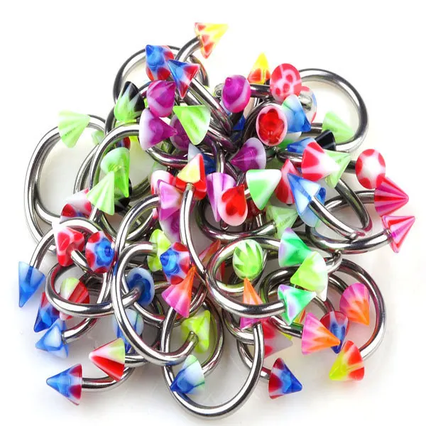 

Wholesale 10Pcs/lot Surgical Acrylic Spike Lip/Nose Piercing Labret Tragus Body Piercing Jewelry