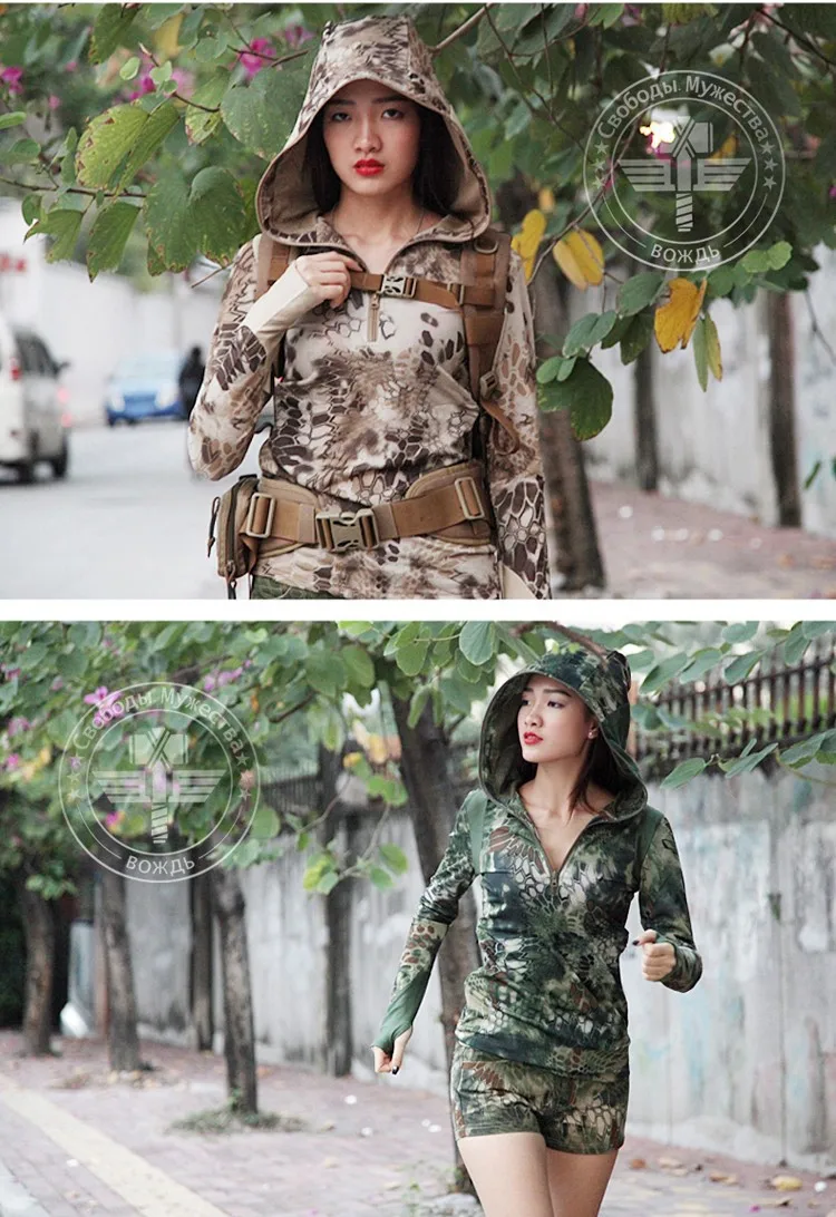 Kryptek Typhon Camo Женская толстовка с капюшоном, Охотничья быстросохнущая девушка, тактическая толстовка с капюшоном для девочек