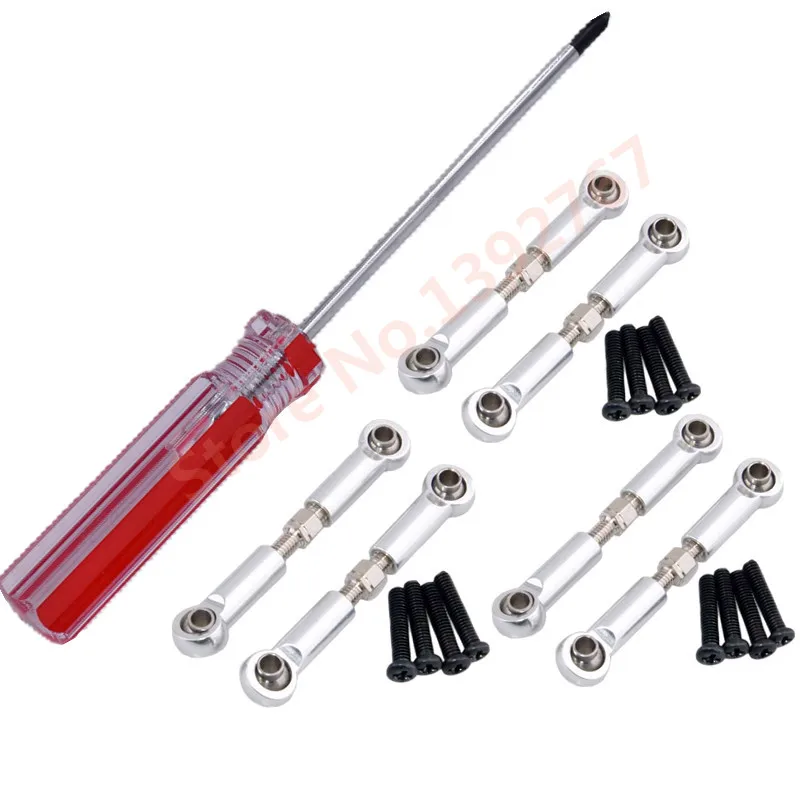 RC Car WLtoys Metal Adjustable Turnbuckle Linkages Pull Rod Front Rear Servo Link(Al.) Screwdriver 1/18 A949 A959 A969 A979 k929 | Игрушки и