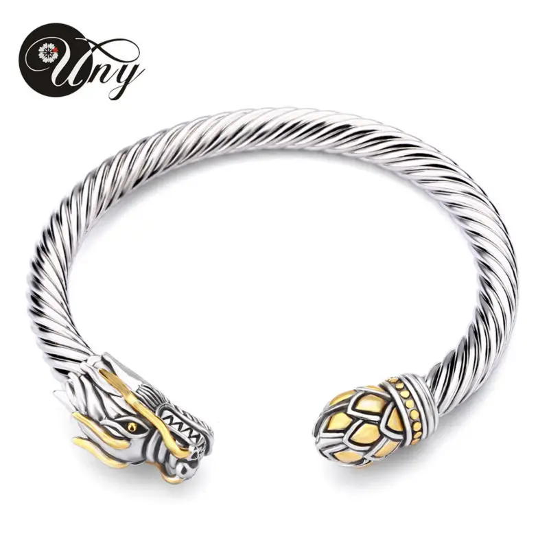 Uny браслет витой кабель Провода дракон ювелирные Бесплатная доставка