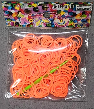 7 orange 200pcs 200 шт./пакет Радуга эластичной резинкой черный, белый цвет для браслет лента с бисером вязаный Подвески пополнения посылка - Цвет: 7 orange 200pcs