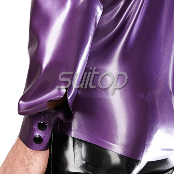 Классическая мужская рубашка фиолетового цвета|latex coat|coat for mencoat men |