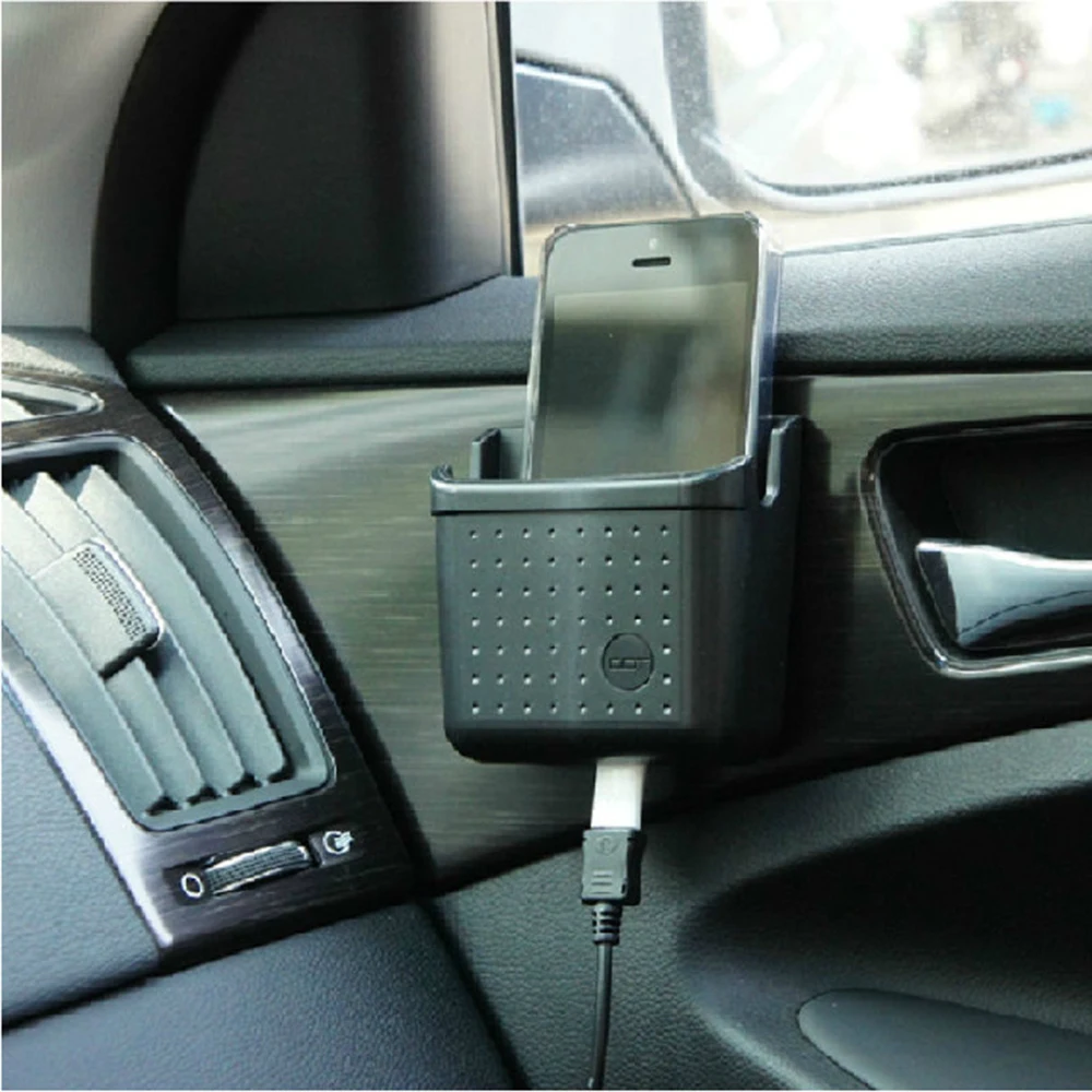 Hanging Car Door Storage Box Bag Organizer Phone Garbage USB Charging Card Holder Pockets Car-styling Plastic Stowing Tidying | Автомобили