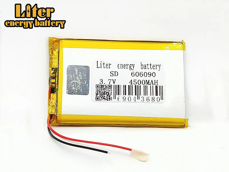3.7v 606090 4500mAh polymer lithium battery li-ion rechargeable battery With PCB For GPS Tablet DVD PAD MID Camera Power Bank