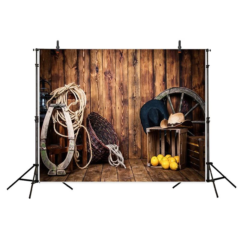 Allenjoy фоны для фотосъемки деревянный Дикий Запад ковбойские инструменты лимонный