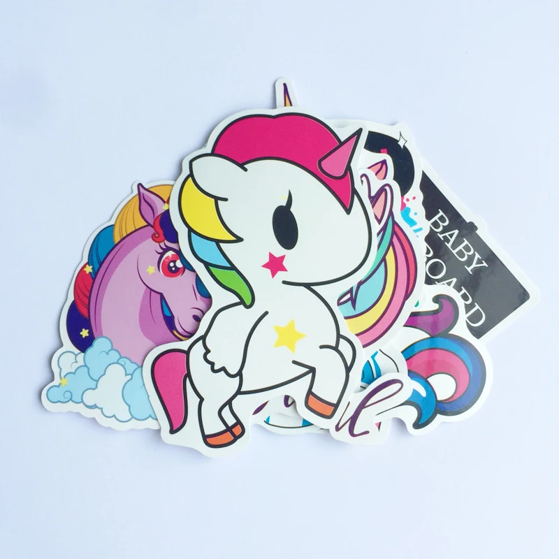 7 шт./упак. Kawaii Единорог DIY декоративные наклейки дневник для телефона бутылок
