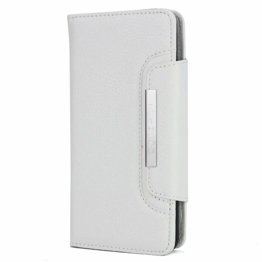 White Чехол для samsung S10 Galaxy S8 S9 Plus S10 Lite Note 9 из искусственной кожи, чехол с откидной крышкой, Магнитный чехол из ТПУ с зернистой поверхностью, съемный кошелек - Цвет: White