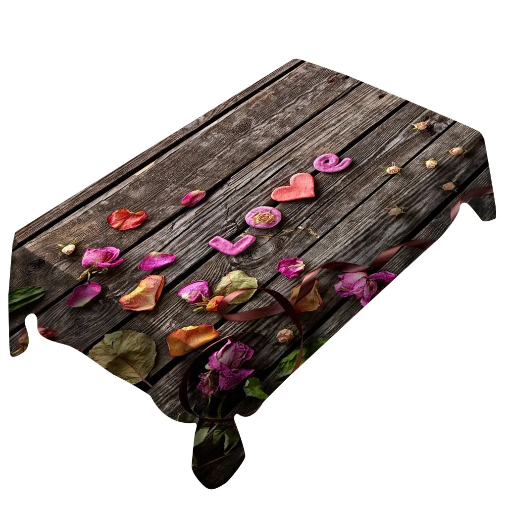 Valentine's Tablecloth Print Rectangle Table Cover Holiday Party Home Decor table cloth rectangular nappe de mariage 2019 | Дом и сад