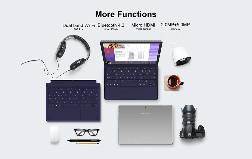 Teclast X6 Pro 2 в 1 планшетный ПК 12,6 ''IFS Windows 10 Домашняя английская версия Intel Core m3 Dual Core 8GB 256GB type-C HDMI