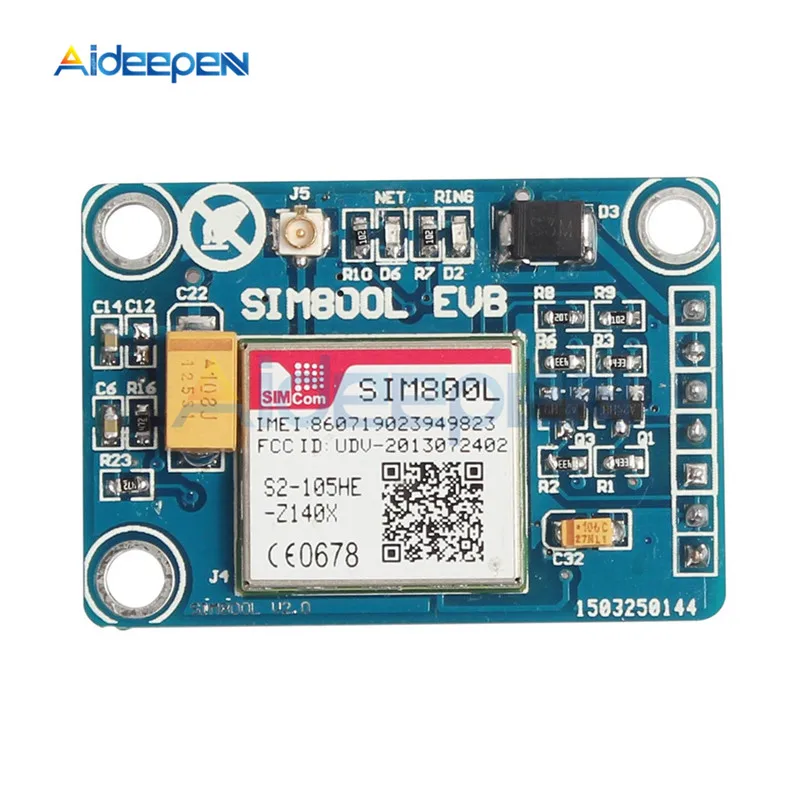 SIM800L Беспроводной GSM/GPRS модуль LGA quad-диапазона сим доска 850/900/1800/1900 МГц с антенный кабель Кепки для Arduino