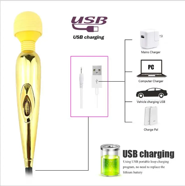 USB питание Женский вибрационный массаж игрушки для взрослых|Вибраторы и