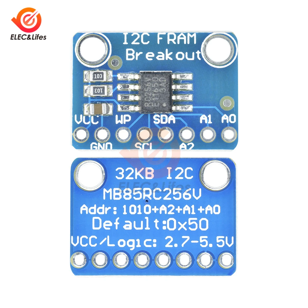 Коммутационная плата MB85RC256V I2C IIC FRAM не летучая память IC макетная Инструмент