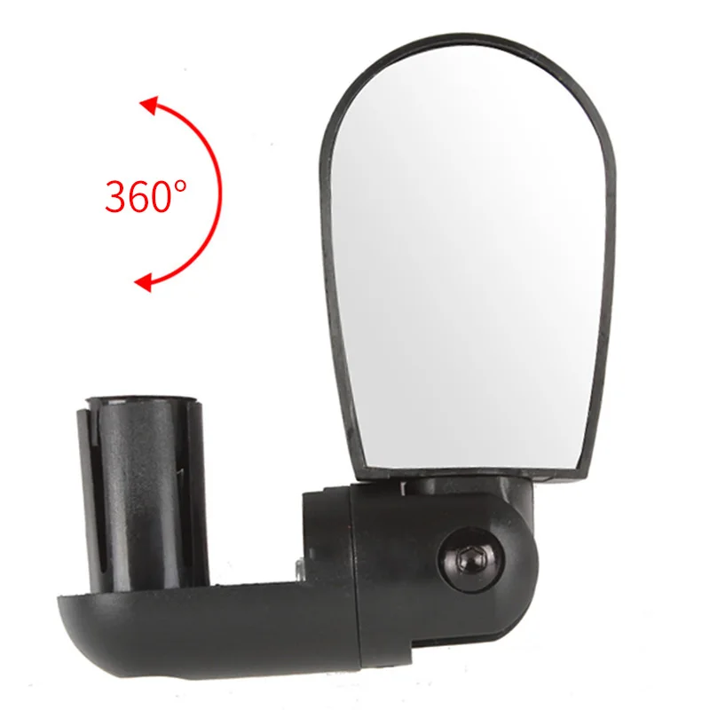 Черный Bicycle Rearview Mirror Mountain Bike Handlebar Wide Angle Back Eye 360 Degrees Adjustable Safety Bike Rear View Mirrors RR7202 - Цвет: Черный