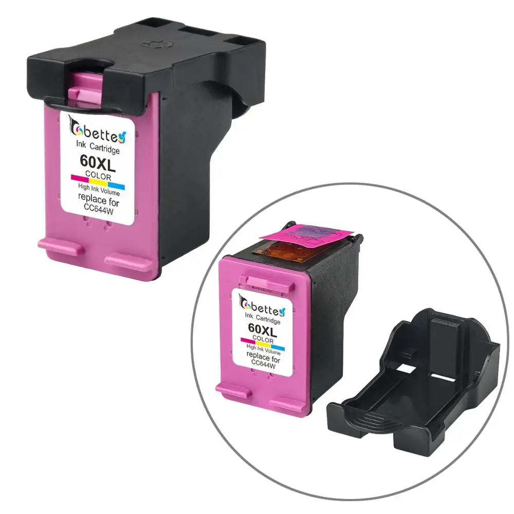 1PK BETTE картридж для HP HP60 HP60XL 60XL CC641W Deskjet D1000/1050/2000/2050/2510/3000/3050/|Чернильные картриджи| |