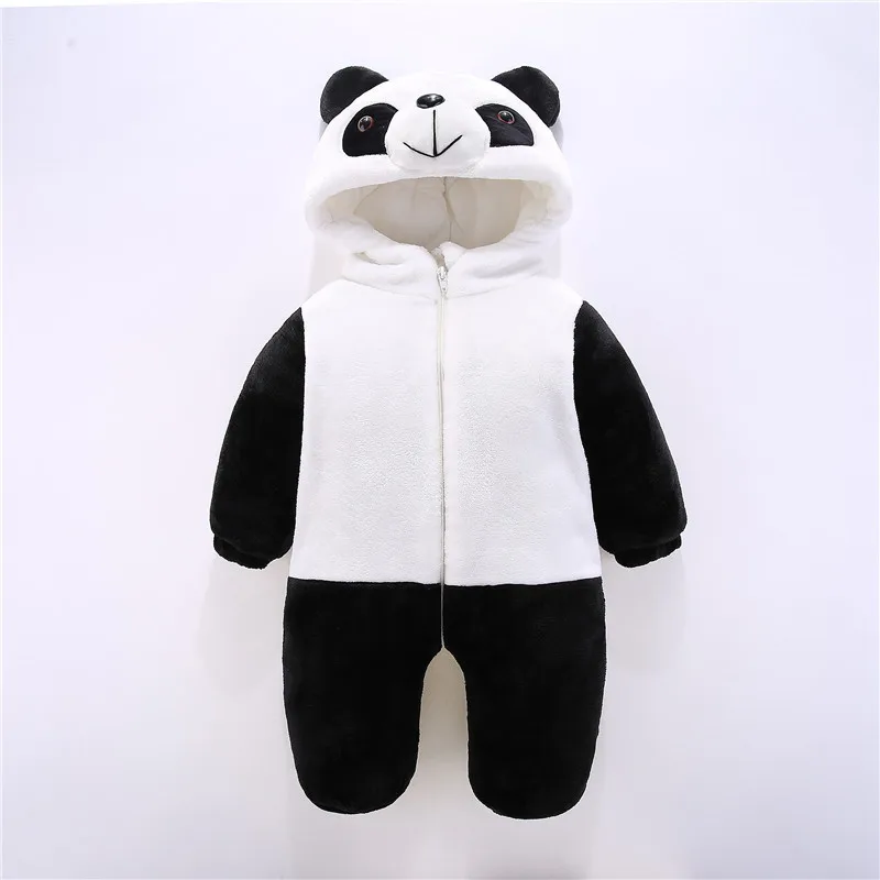 

Newborn Thick Winter Warm Rompers Autumn Girls one piece jumpsuits Cotton Panda Designs Pink Clothes baby clothes baby costume
