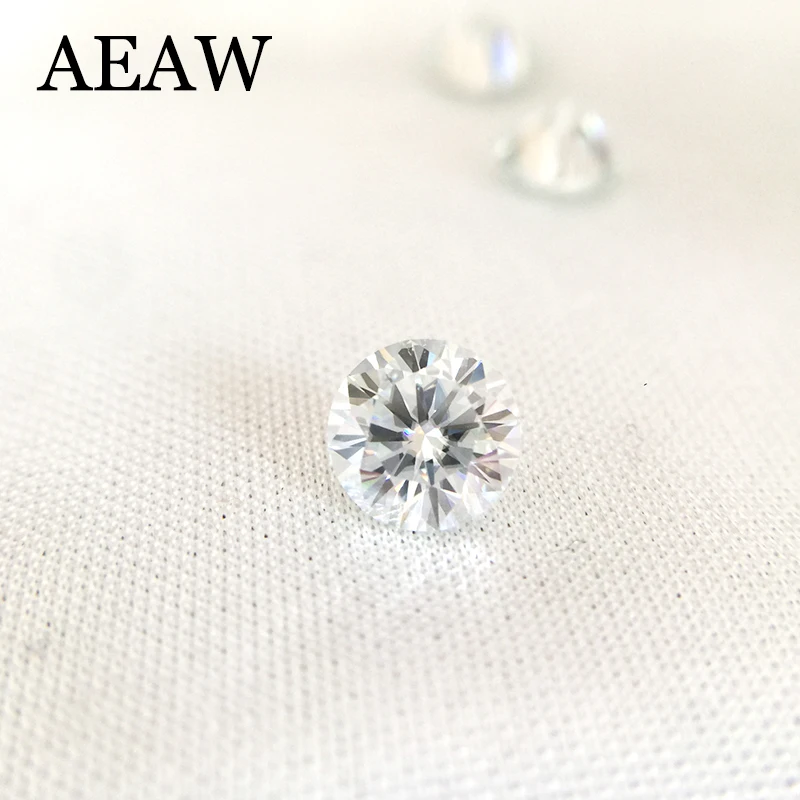Круглые бриллиантовые огранки Moissanite 2 карат 8 мм небольшой синий Тест